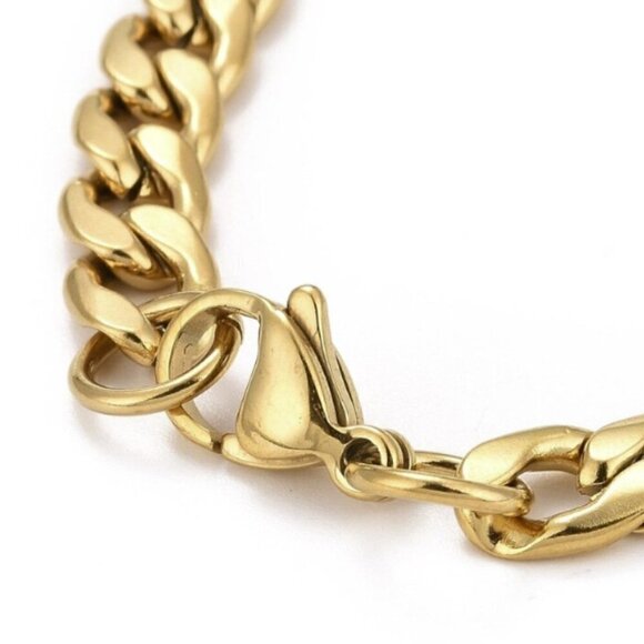 Miami Cuban Curb Link Stainless Steel ID Bracelet - Picture 2 of 4